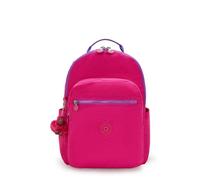Kipling Seoul - Zaino grande per laptop da 15", Rosa azalea, 13.75''L x 17.25''H x 8''D, Kipling Zaino da donna Seoul per laptop da 15 pollici