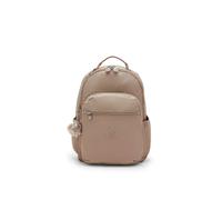 Kipling Seoul Zaino per Laptop 27L, Adatto per Laptop 15", Nylon Idrorepellente, Zaino da Giorno Leggero per Scuola & Viaggio con Tasche Organizer, Spallacci Comodi - Tan Beige