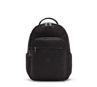 Kipling Zaino Seoul, Firma Emb, 13.75''L x 17.25''H x 8''D, Zaino da donna Seoul da 15 pollici, resistente, spazioso con spallacci imbottiti, borsa da scuola