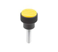 KIPP K0247 - Pezzi di comando 2087X30.20, manopole zigrinate, manopole e pulsanti, colore: Giallo