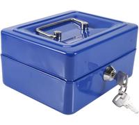 Kippen 10032B1 - Cassetta Portavalori con Vassoio Portamonete. Colore Blu. Dimensioni: 150X120X80mm.