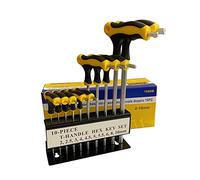 Kippen 1068B - Set 10 PCS di Chiavi a Brugola Doppie con Impugnatura in Bicomponente