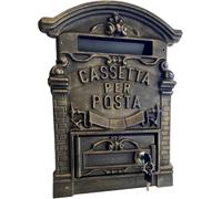 Kippen 1183K - Cassetta Porta Lettere in Ghisa Modello "Old", Color Bronzo