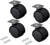 kippen 1614BX - SET DI 4 RUOTE GEMELLATE DA MM.50 CON PIASTRA GIREVOLE