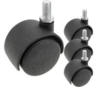 Kippen 1615X1 - SET DI 4 RUOTE GEMELLATE DA MM.40 CON PERNO FILETTATO M8