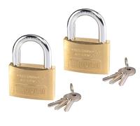 Kippen 2002AK - Kit 2 pezzi di Lucchetto ad Arco con Corpo in Ottone da mm.20