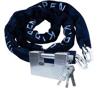 Kippen 2008CK - Kit Sicurezza per Auto, Moto e Scooter, Composto da: Catena Antifurto misura 10x1500 mm + Lucchetto Cementato Antiscasso 90 mm.
