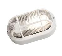 Kippen 4202X - Plafoniera Ovale Con Griglia Bianca in Poliammide. Dimensioni: 20x12x10cm