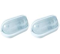 kippen 4206S - Plafoniera Ovale con Palpebra in Poliammide, Blu, 20x12x10 cm (Confezione da 2)