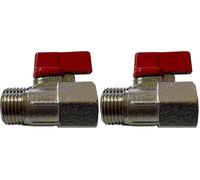 Kippen 5004B - Mini valvola a Sfera in Ottone. Attacco M/F da 1/2" (Confezione da 2)