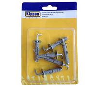 kippen 9023K1 Kit Composto da 6 Tasselli per Fissaggio ad Espansione da mm.9 con Gancio Medio