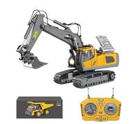 Kipper con telecomando,Kipper con telecomando,Giocattoli di ingegneria per veicoli da costruzione RC da 6 anni in su - Luci e suoni per veicoli giocattolo da costruzione RC a batteria per ragazzi che