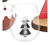 Kippsicheres Getränkeglas - Weihnachtsbaum Weingläser und Trinkbecher, Weihnachtsgläser |Für Tisch Hochzeit Party Feiertag Geburtstag Zuhause Büro Bar Restaurant Tee Milch Saft Wasser