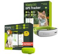 Kippy Bundle GPS per Gatto V2 e Cane - Set da 2, 1 Collare GPS per Gatto V2 e 1 GPS per Cane - Monitoraggio di Salute e Attività