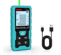 Kiprim Metro Laser Professionale, 100m Portata, ±2mm Precisione, Classe II Laser, Misuratore Laser Ricarica USB-C, Bolla Elettronica, 10 Modalità Misura, con Pannello Riflettente - LD100
