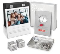 Kipwake 10° anniversario di latta regali per lui lei per moglie coppie, set regalo in alluminio per decimo anniversario di matrimonio, idee regalo felice per il decimo compleanno per coppia, migliore