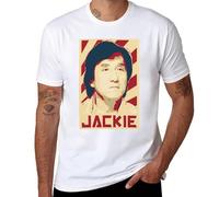 kipzzz T-Shirt Round Neck Jackie Chan Retro Propaganda White M