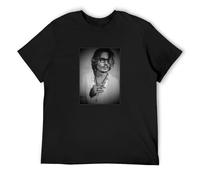 kipzzz Unisex T-Shirt Johnny Depp Vintage Photo Deep Black M