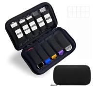 KIQAWEE Borse per Memory Stick, Storage Bag per Sticks, Custodia nera per 10 pezzi di memoria Flash Drive / Memory Stick