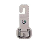 KIQETCLL Ganci Premium in Pelle per Sedile Auto, Doppio Gancio per Alfa Romeo Giulia Quadrifoglio 2016 2017 2018 2019, Pratico per Borse e Oggetti, Accessorio Organizzatore per Auto di qualità, Uno