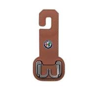 KIQETCLL Ganci Premium in Pelle per Sedile Auto, Doppio Gancio per Alfa Romeo GTV 2003 2004 2005, Pratico per Borse e Oggetti, Accessorio Organizzatore per Auto di qualità, Uno,Orange