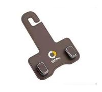 KIQETCLL Ganci Premium in Pelle per Sedile Auto, Doppio Gancio per Smart Electric Drive 2023 2024 2025, Pratico per Borse e Oggetti, Accessorio Organizzatore per Auto di qualità, Uno,Brown