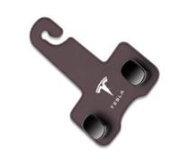 KIQETCLL Ganci Premium in Pelle per Sedile Auto, Doppio Gancio per Tesla Model Y 2019 2020 2021 2022, Pratico per Borse e Oggetti, Accessorio Organizzatore per Auto di qualità, Uno,Brown