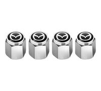 KIQETCLL Tappo Valvola in Lega di Alluminio per Mazda 6/Atenza Wagon 2016 2017 2018 2019 2020 2021 2022, Antipolvere e Antigoccia, con Guarnizione per Tenuta Stabile, Adatto per Pneumatici Auto