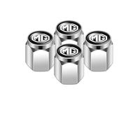KIQETCLL Tappo Valvola in Lega di Alluminio per MG ZR 3 Doors 2004 2005, Antipolvere e Antigoccia, con Guarnizione per Tenuta Stabile, Adatto per Pneumatici Auto,Silver
