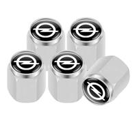 KIQETCLL Tappo Valvola in Lega di Alluminio per Opel Zafira 2000-2014, Antipolvere e Antigoccia, con Guarnizione per Tenuta Stabile, Adatto per Pneumatici Auto,Silver