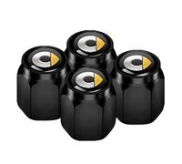 KIQETCLL Tappo Valvola in Lega di Alluminio per Smart EQ Fortwo Cabrio 2019 2020 2021 2022, Antipolvere e Antigoccia, con Guarnizione per Tenuta Stabile, Adatto per Pneumatici Auto,Black