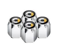 KIQETCLL Tappo Valvola in Lega di Alluminio per Smart ForTwo Cabrio Brabus 2003 2004 2005 2006 2007, Antipolvere e Antigoccia, con Guarnizione per Tenuta Stabile, Adatto per Pneumatici Auto,Silver