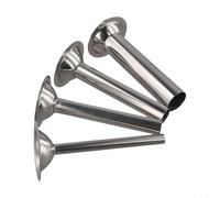 KiraKira 4 imbuti per salsicce in acciaio inox 8# per tritacarne, ugelli da 1,2-3,2 cm per salame e hot dog fatti in casa, strumento di ripieno facile da pulire in cucina