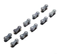 KiraKira Acciaio per biciclette Master Links 10 Pack 1/2 x 1/8 Quick Connector Joints Single Speed for Low Rider Bike Nero