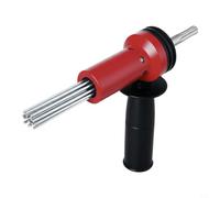 KiraKira Adattatore per scaler a 18 aghi SDS Martelli elettrici, per rimozione ruggine e detergente per calcestruzzo, attacco a pressa per trapano in acciaio temprato (rosso)