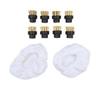 KiraKira Compatibile con Dupray, kit di pulizia con 8 fili per spazzole rotonde e 2 panni riutilizzabili triangolari, efficaci linee di stucco e fessure strette
