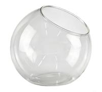 KiraKira Elegante terrario in vetro borosilicato trasparente con design a bocca aperta, per piante grasse, fiori, lumini o decorazione per candele, disponibile in misure da 13,5 cm a 20 cm, per la
