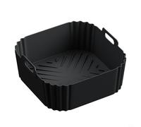 KiraKira Fodera in silicone per friggitrice ad aria COSORI da 5,5-6,2 L, compatibile con modelli AF181/AF140, resistente al calore, inserto senza cestello, 20 x 16 x 3 cm (quadrato nero)