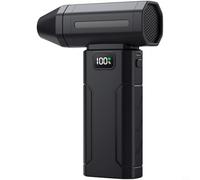 KiraKira Mini ventilatore turbo regolabile a 5 velocità, 100.000 giri/min, surriscaldamento, 6000 mAh, per spolverare l'elettronica dell'auto, colore: viola (nero)