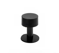 KiraKira Spazzolato per acciaio inossidabile per fermaporta Base ispessita antiscivolo Paraurti Paraurti Montaggio a pavimento Interni Esterni Porte Argento 4x4.7x8.1cm (60mm nero)
