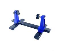 KiraKira Supporto per PCB regolabile per rotazione a 360, robusta base in metallo con morsetti a molla, saldatura e riparazione del circuito, supporto ignifugo (blu/nero) (medio)