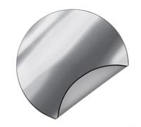 KiraKira Tappetino per focolare in silicone ignifugo, rotondo, per camini e stufe a legna, resistente al calore, colore argento, 60 cm