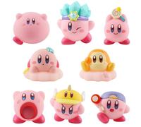 KiRb-y Figurine per Torte 8 Pezzi Mini Figures Cake Topper KiRb-y Decorazioni per Torte di Compleanno per Bambini e Baby Shower Forniture per la Decorazione della Torta della Festa di Compleanno -E