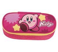 KIRBY - Astuccio Scuola Ovale Organizzato, con Divisori Interni e Passanti Elastici Porta Cancelleria - Astuccio Portapenne Bambino e Bambina Ideale per Medie e Elementari, 22x7Hx9,5 cm