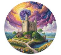 Kirche Puzzle Rotondo 1000 Pezzi Rompicapo Per Adulti E Bambini Kirche Building Scenery Church Park Amore Amico Festa Aziendale Gioco Familiare Relax 1000pcs (67.5x67.5cm)