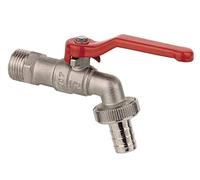 Kirchhoff MS rubinetto a sfera | ottone 1" AG x 3/4" T | per irrigazione giardino, cromato