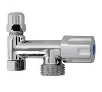 KIRCHHOFF Valvola aggiuntiva GA, cromata, 3/8" IG x 3/4" AG x 3/8" AG x 10 mmQ con