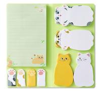 Kireida® Cat Sticky Notes Set Blocchi Note adesive 210 Fogli Carta per Appunti Portatile Note adesive con Animali Carini per Gli Amanti dei Gatti Scuola Bambini Regali creativi