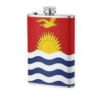 Kiribati - Fiaschetta tascabile con bandiera da 237 ml, in acciaio inox, per papà, testimone dello sposo, matrimonio, viaggi, campeggio