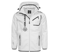 KIRKJUBØUR " Alvik " Uomo Giacca Softshell 10.000 MM Colonna D'Acqua Bianco/Nera